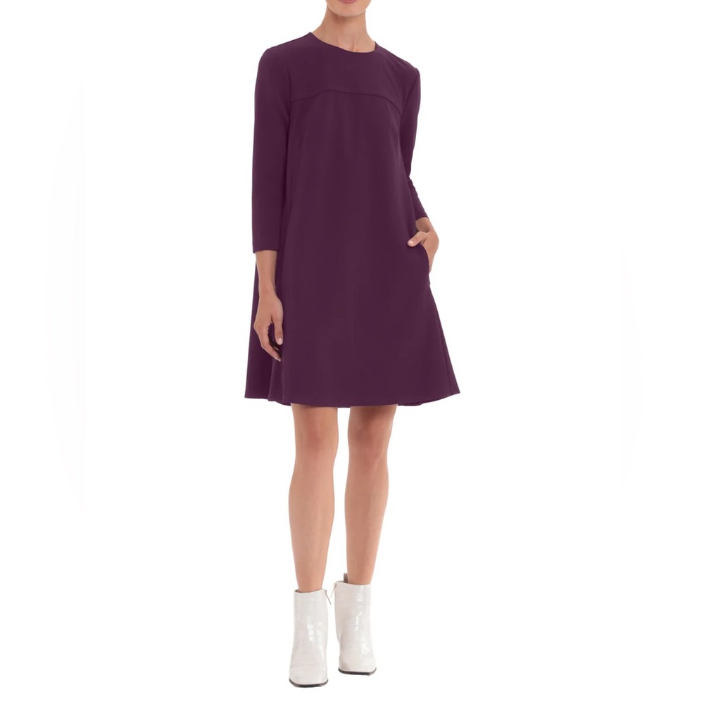 MSRP $128 Donna Morgan Caliatte Swing Trapeze Tent Dress Pickled Beet 8